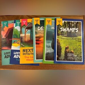 6 Just Right Readers Book Lot Adventure & Science 2nd grade+ Homeschool Tutor
